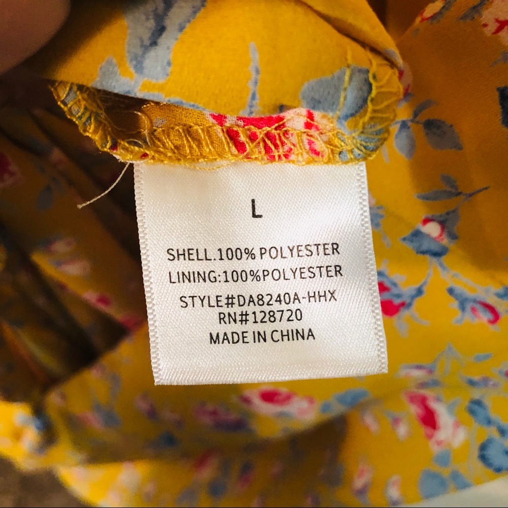 Miami | Boho Cold-shoulder yellow maxi floral - Picture 5 of 6